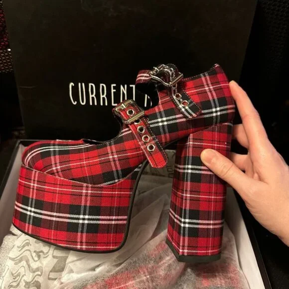 Dolls Kill/Current Mood "Hate To Love Platform Mary Janes" - Picture 2 of 7